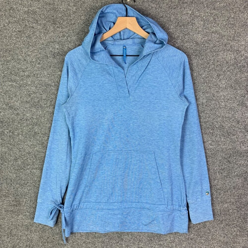 Kuhl Womens Blue Hoodie Pullover With Front‎ Pocket Size Small